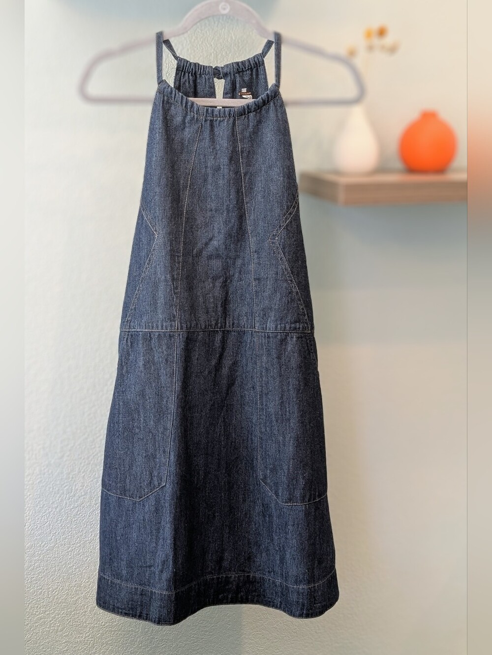 Free People Dark Washed Denim Dress - Picture 2 of 6